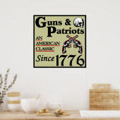 Pistolen en patriotten poster (Keuken)