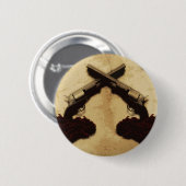 Pistolen en Rozen Ronde Button 5,7 Cm (Voorkant /achterkant)