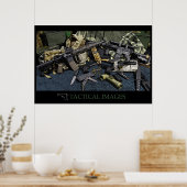 Pistolen en tandwielen poster (Keuken)