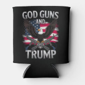 Pistolen en Trump Eagle Amerikaanse vlag Vintage Blikjeskoeler (Voorkant)