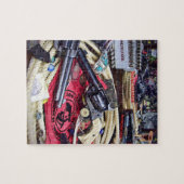 Pistolen en verzamelobjecten legpuzzel (Horizontaal)