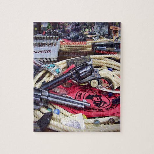 Pistolen en verzamelobjecten legpuzzel (Verticaal)