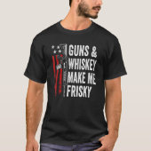 Pistolen en whisky maken me risky AR15 Pro Pistool T-shirt (Voorkant)