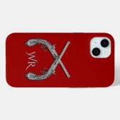 Pistolen Gekruist Monogram Rood Case-Mate iPhone Case (Achterkant (horizontaal))