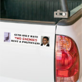 pistolen hebben maar twee vijanden en twee vijande bumpersticker (Op Truck)