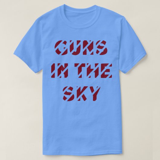 Pistolen in de lucht bordeaux t-shirt (Design voorkant)