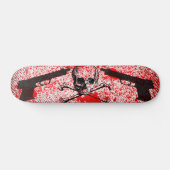 Pistolen in de schedel persoonlijk skateboard (Horizontaal)