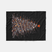 Pistolen Kerstboom Grappig Kerstcadeau 2024 Cadeau Fleece Deken (Voorkant (Horizontaal))