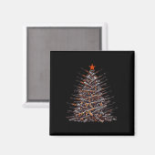 Pistolen Kerstboom Grappig Kerstcadeau 2024 Cadeau Magneet (Voorkant / Achterkant)