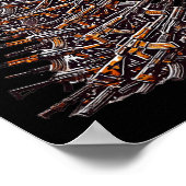 Pistolen Kerstboom Grappig Kerstcadeau 2024 Cadeau Poster (Hoek)