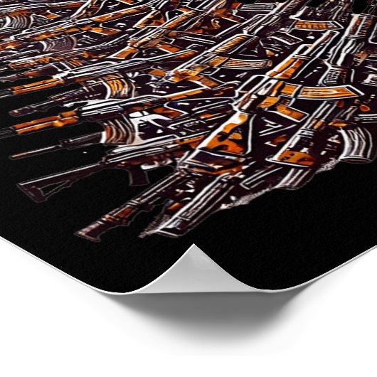 Pistolen Kerstboom Grappig Kerstcadeau 2024 Cadeau Poster (Hoek)