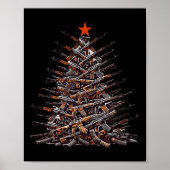 Pistolen Kerstboom Grappig Kerstcadeau 2024 Cadeau Poster (Voorkant)