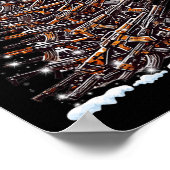 Pistolen Kerstboom Grappige Mannen Xmas 2024 voor  Poster (Hoek)