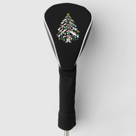 Pistolen kerstboom Ornament Golfheadcover (Voorkant)
