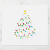 Pistolen kerstboom Ornament Sparkling Wijnetiket (Enkel label)