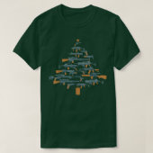 Pistolen kerstboomcamera's drukken kerstcadeaus vo t-shirt (Design voorkant)