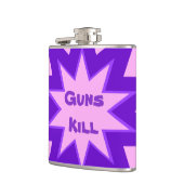 Pistolen Kill Paars en Roze kolf Heupfles (Links)