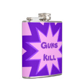 Pistolen Kill Paars en Roze kolf Heupfles (Rechts)