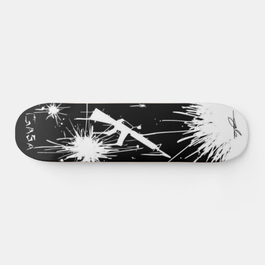 pistolen met scheurzwart skateboard (Horizontaal)