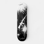 pistolen met scheurzwart skateboard (Voorkant)