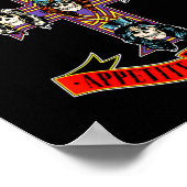 Pistolen N&# 9; Rozen Officiële Kruis met korte mo Poster (Hoek)