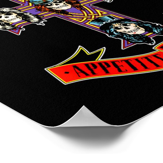 Pistolen N&# 9; Rozen Officiële Kruis met korte mo Poster (Hoek)