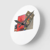 PISTOLEN N'-ROZEN, METAALACHTIG RONDE KLOK (Hoek)