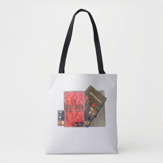 PISTOLEN N'-ROZEN, METAALACHTIG TOTE BAG (Voorkant)