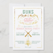 Pistolen of Glitter Gender Dispatch Party Kaart (Voorkant)
