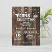 Pistolen of Glitter Gender onthullen Kaart (Staand voorkant)