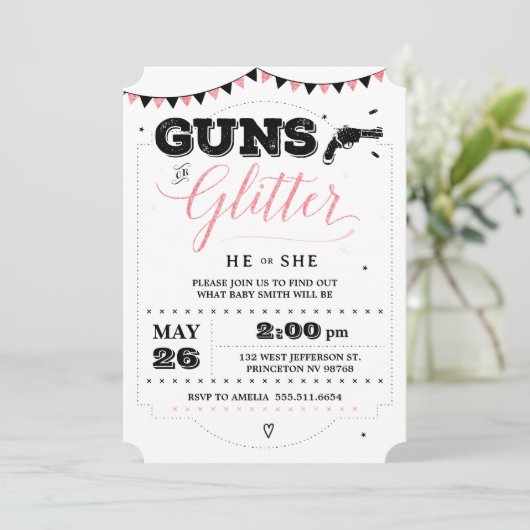 Pistolen of Glitter Gender Publications Kaart (Staand voorkant)