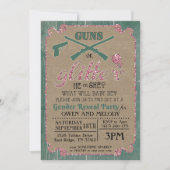 Pistolen of Glitter Gender Reopenbaart Uitnodiging (Voorkant)