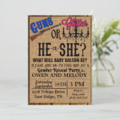 Pistolen of Glitter Gender Reopenbaart Uitnodiging (Staand voorkant)