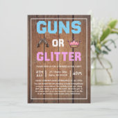 Pistolen of Glitter Geslacht onthullen Kaart (Staand voorkant)