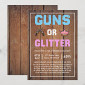 Pistolen of Glitter Geslacht onthullen Kaart (Voorkant / Achterkant)