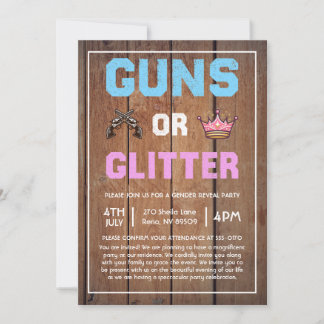 Pistolen of Glitters Geslacht bekendmaking Kaart