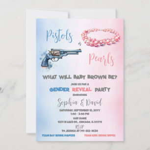 Pistolen of Parels Geslacht Reveal Feest Kaart