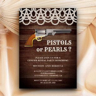 Pistolen of Parels Geslacht Reveal Feest Kaart