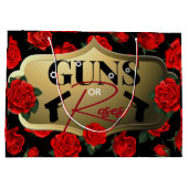 Pistolen of Rozen Geslacht Laat Baby shower zwart  Groot Cadeauzakje (Achterkant)