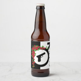 Pistolen of Rozen Geslacht onthullen Baby shower|  Bier Etiket