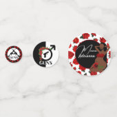 Pistolen of Rozen Geslacht Onthullen Baby shower F Confetti (Voorkanten)