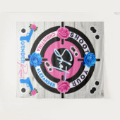 Pistolen of Rozen Geslacht Onthullen Baby shower R Wandkleed (Voorkant (horizontaal))