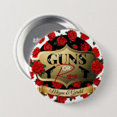 Pistolen of Rozen Geslacht onthullen Baby shower Ronde Button 7,6 Cm (Voorkant /achterkant)