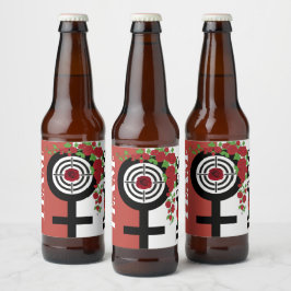 Pistolen of Rozen Geslacht onthullen Baby shower|T Bier Etiket