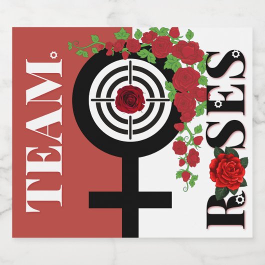 Pistolen of Rozen Geslacht onthullen Baby shower|T Bier Etiket (Enkel label)