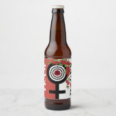 Pistolen of Rozen Geslacht onthullen Baby shower|T Bier Etiket (Voorkant)