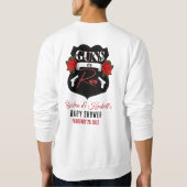 Pistolen of Rozen Geslacht onthullen Baby shower Trui (Achterkant)