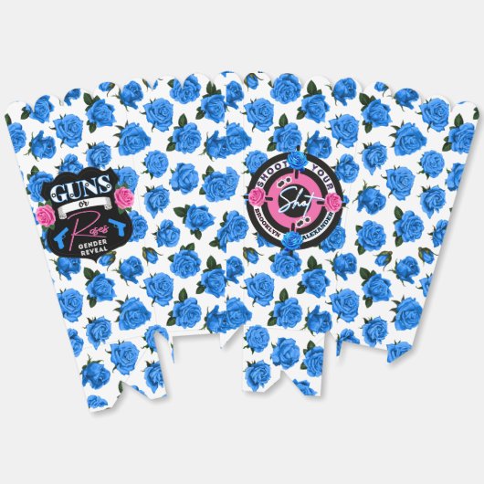 Pistolen of Rozen Geslacht Onthullen Roze/Blauw Ba Bedankdoosjes (Ongevouwen)