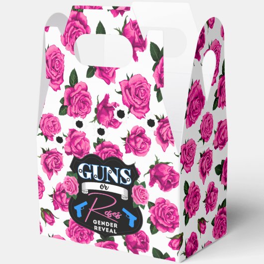 Pistolen of Rozen Geslacht Onthullen Roze/Blauw Ba Bedankdoosjes (Open)