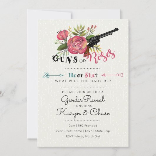 Pistolen of Rozen Kaart (Voorkant)